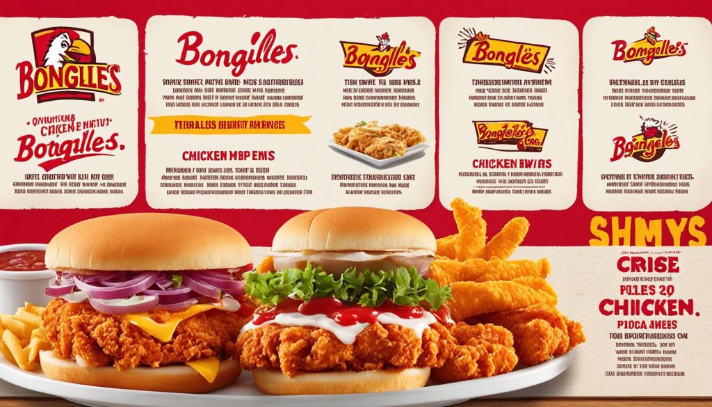 Bojangles Chicken Menu Image