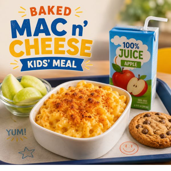 baked mac n cheese kids meal